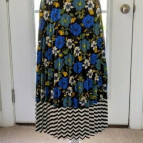 Anthropologie Lost + Wander Mixed Print Midi